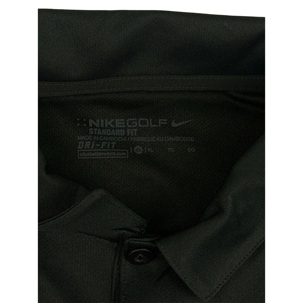 Nike Golf Dri-FIT Polo XL Black Gentleman Jack Embroidered Logo Mens NWT